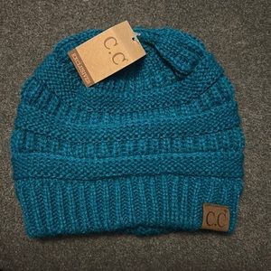 C.C Turquoise Blue beanie, knitted